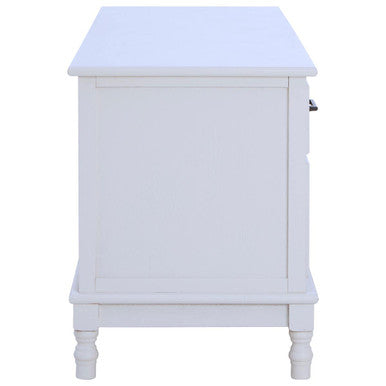 Heritage White and Natural Wooden 3 Drawer Sideboard