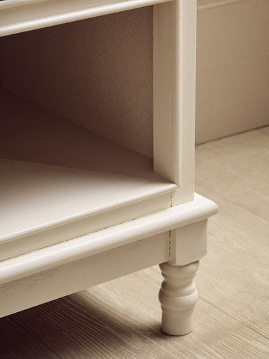 Heritage White and Natural Wooden 3 Drawer Sideboard