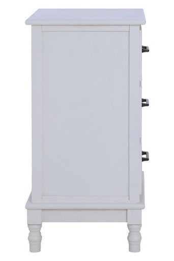 Heritage White and Natural Wooden 3 Drawer Chest