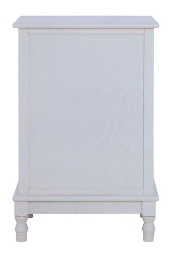 Heritage White and Natural Wooden 3 Drawer Chest