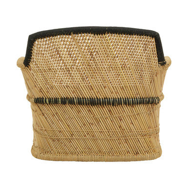 Rowan Natural and Black Woven Bamboo 2 Seater Sofa