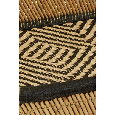 Rowan Natural and Black Woven Bamboo 2 Seater Sofa
