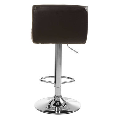 Baina Black Leather Effect Adjustable Bar Chair