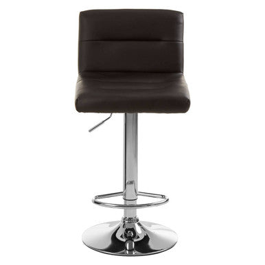 Baina Black Leather Effect Adjustable Bar Chair