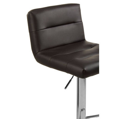 Baina Black Leather Effect Adjustable Bar Chair