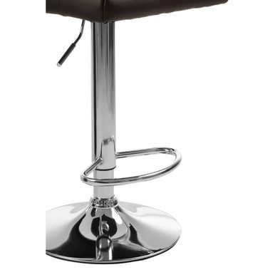 Baina Black Leather Effect Adjustable Bar Chair