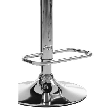 Baina White Leather Effect Adjustable Bar Chair