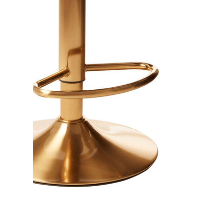 Baina Black Acrylic Bar Stool with Gold Finish Base