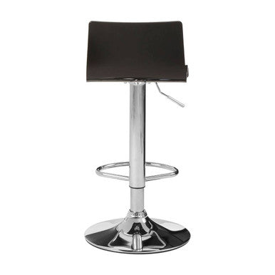 Baina Black Acrylic Bar Stool with Chrome Finish Base
