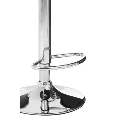 Baina Black Acrylic Bar Stool with Chrome Finish Base