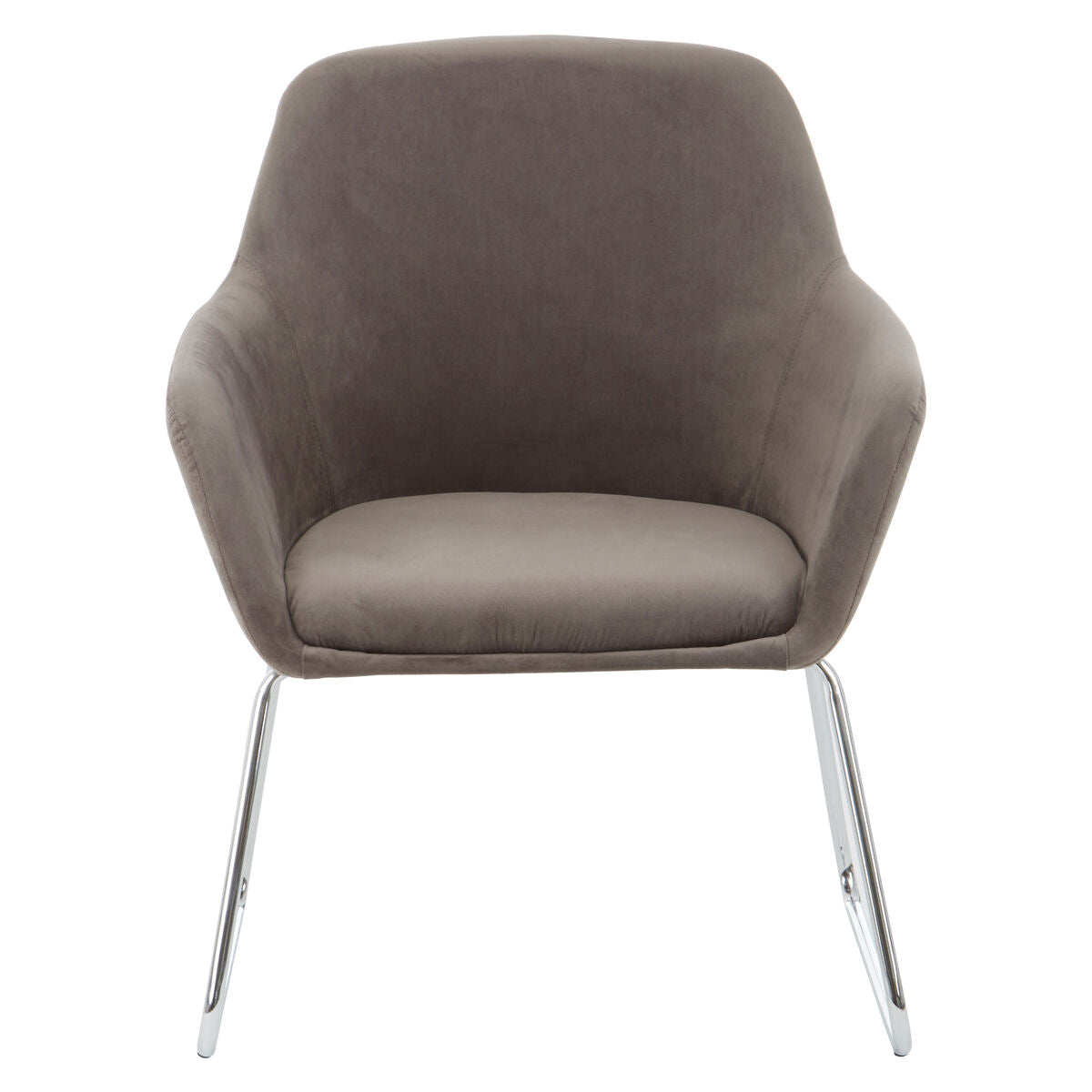 Stockholm Grey Velvet Dining Chair with Armrests