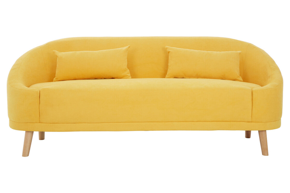 Holland Yellow Linen 2 Seater Sofa