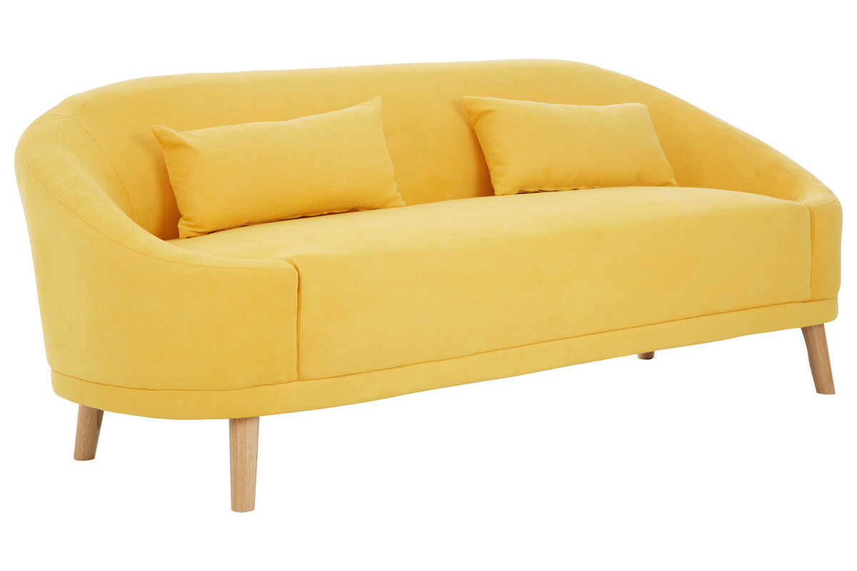 Holland Yellow Linen 2 Seater Sofa