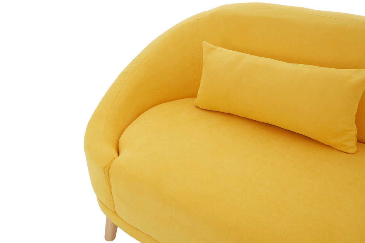 Holland Yellow Linen 2 Seater Sofa