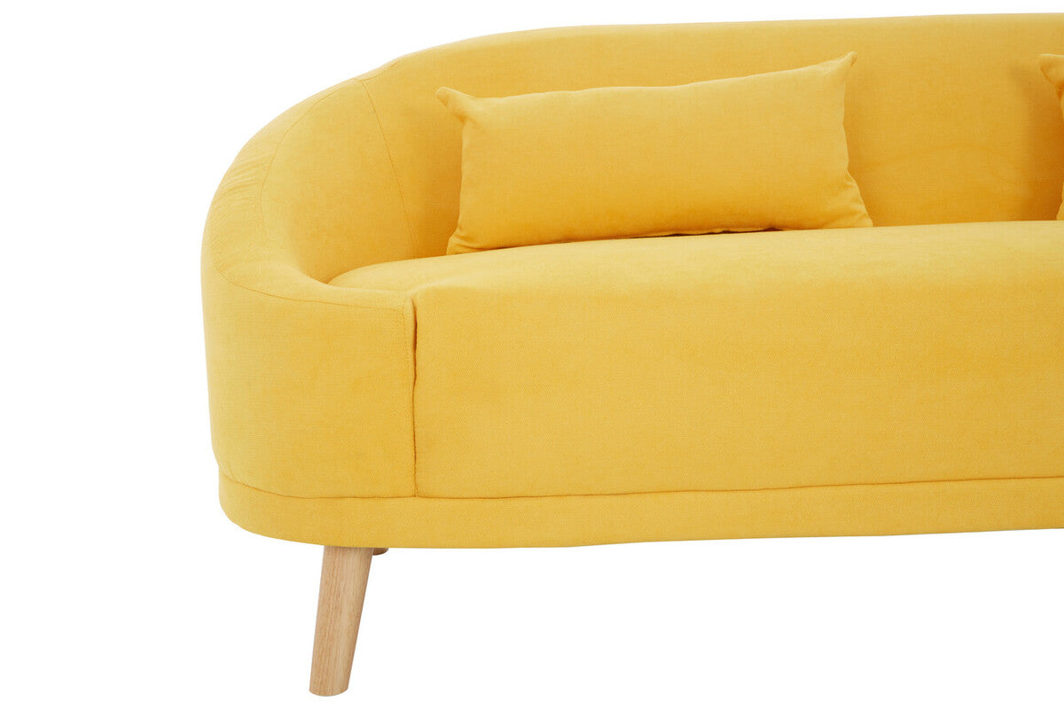 Holland Yellow Linen 2 Seater Sofa
