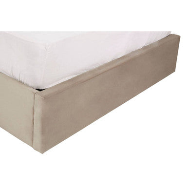 Mink Velvet Ottoman Double Bed