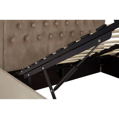 Mink Velvet Ottoman Double Bed