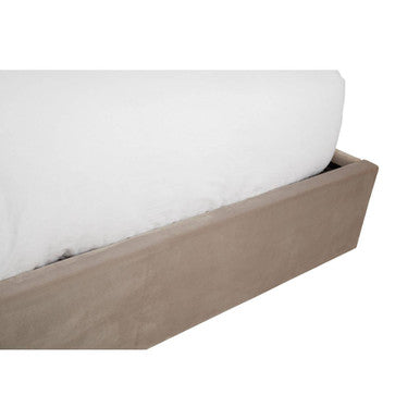 Mink Velvet Ottoman King Bed