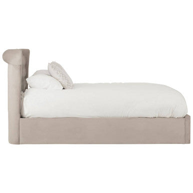 Mink Velvet Ottoman Double Bed
