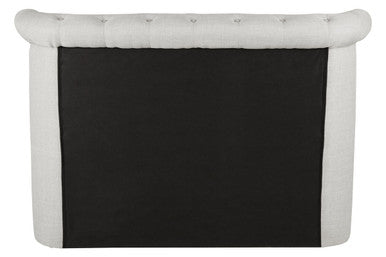 Light Grey Linen Ottoman Double Bed