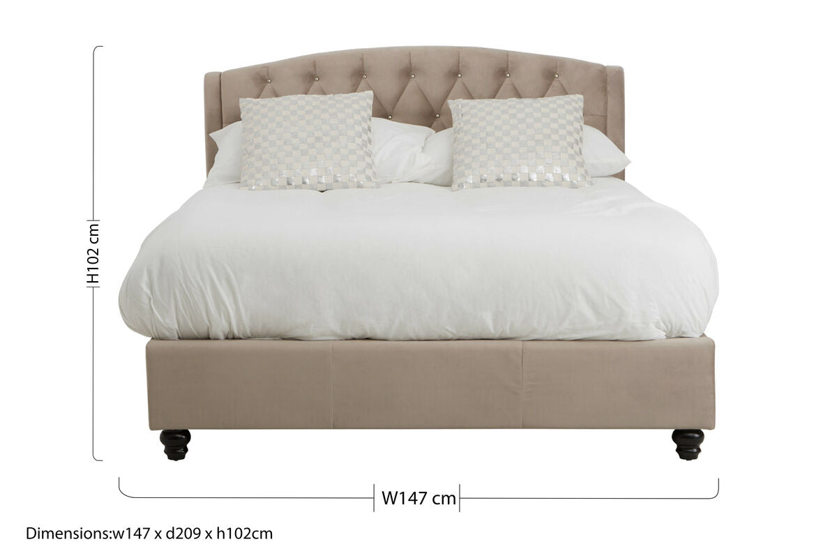 Mink Velvet Double Bed