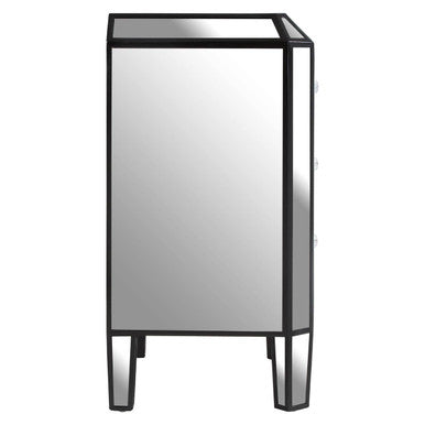 Tiffany Mirrored 3 Drawer Chest with Crystal Handles