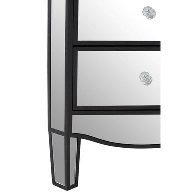 Tiffany Mirrored 3 Drawer Chest with Crystal Handles