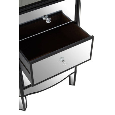 Tiffany Mirrored 3 Drawer Chest with Crystal Handles