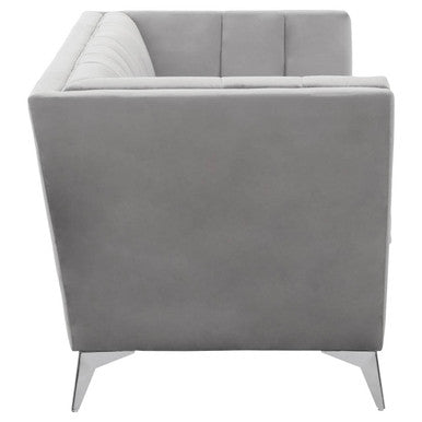 Hansa Grey Velvet 2 Seater Sofa