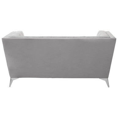 Hansa Grey Velvet 2 Seater Sofa