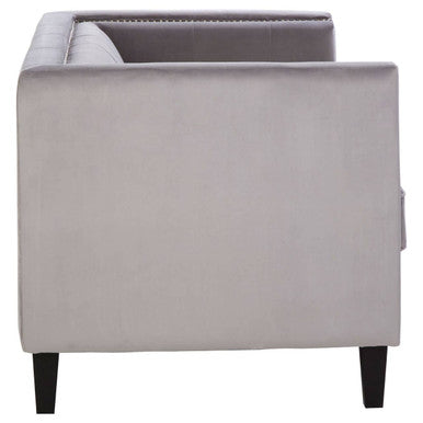 Felisa Grey Velvet 2 Seater Sofa