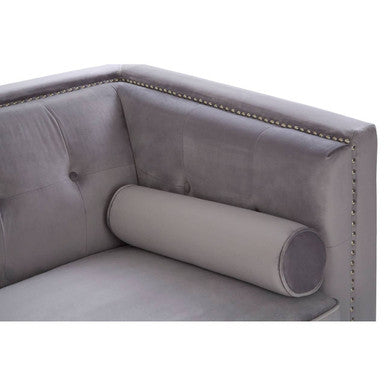Felisa Grey Velvet 2 Seater Sofa