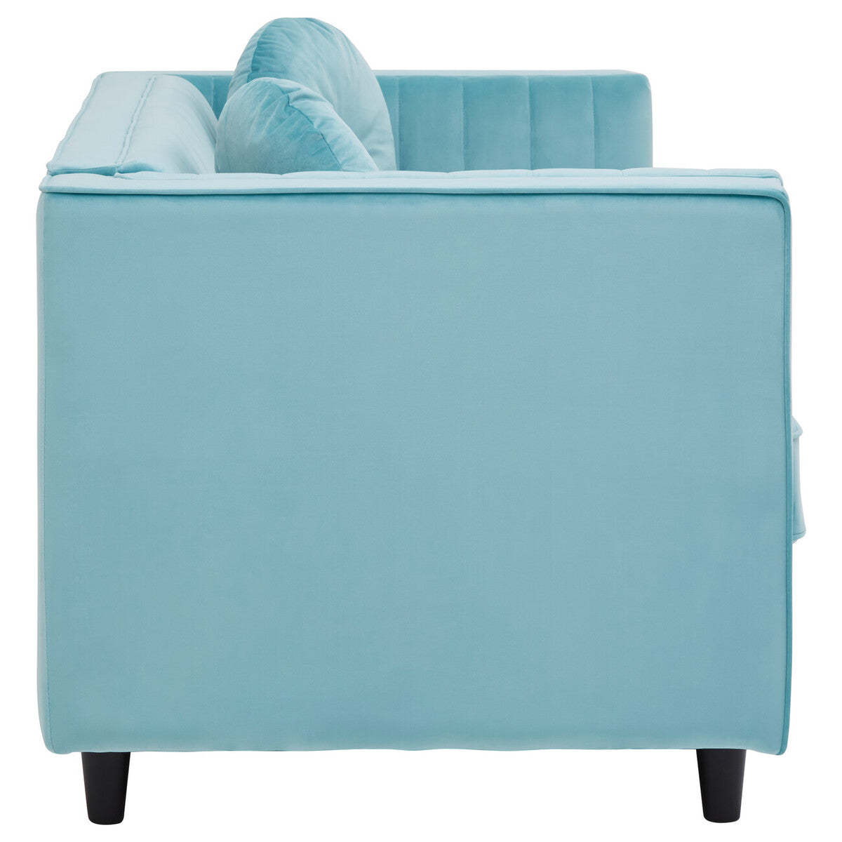 Farah Green Velvet 2 Seater Sofa with Pleated Detail