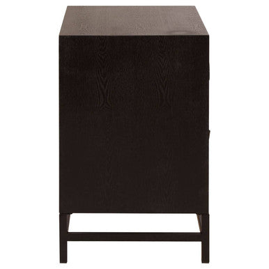 Lombok Rustic Chevron Design 2 Drawer Bedside Table