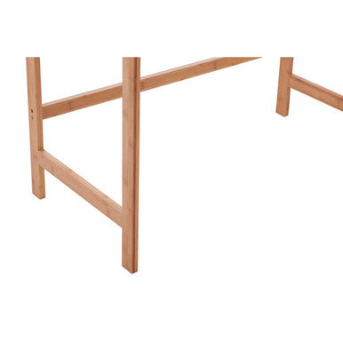 Rostok White and Natural Bamboo 1 Drawer Desk