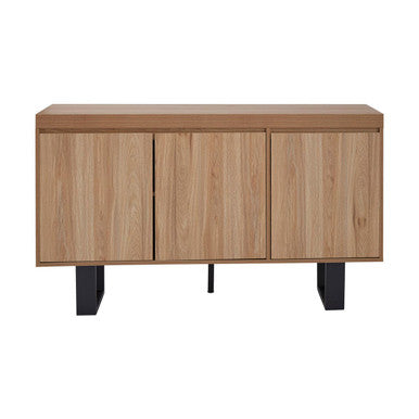 Oakton Natural Wood Effect 3 Door Sideboard