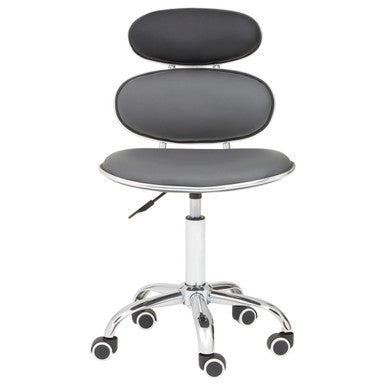 Fran Black Leather Effect Home Office Chair