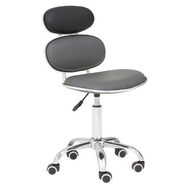 Fran Black Leather Effect Home Office Chair