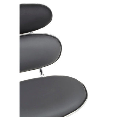 Fran Black Leather Effect Home Office Chair