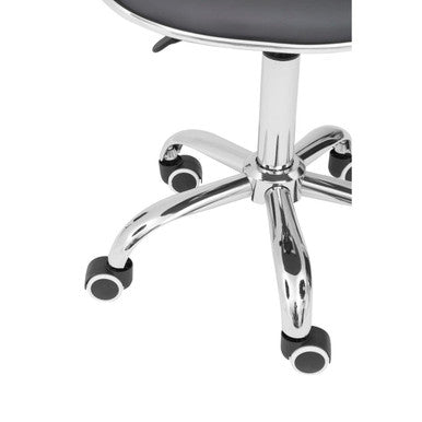 Fran Black Leather Effect Home Office Chair