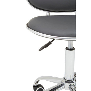 Fran Black Leather Effect Home Office Chair