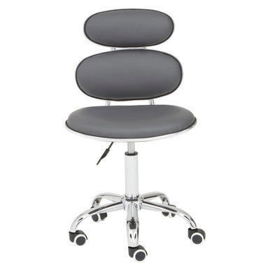 Fran Grey Leather Effect Home Office Chair