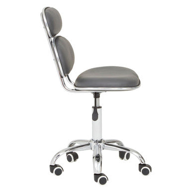 Fran Grey Leather Effect Home Office Chair