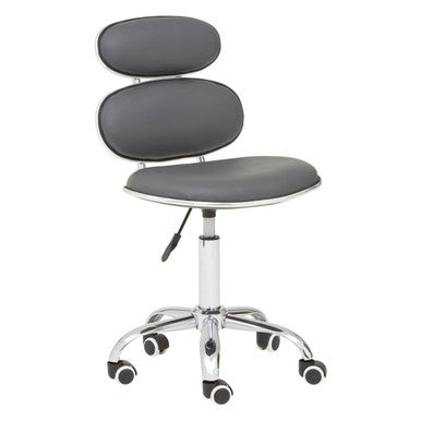 Fran Grey Leather Effect Home Office Chair
