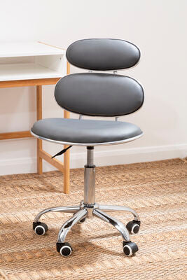 Fran Grey Leather Effect Home Office Chair