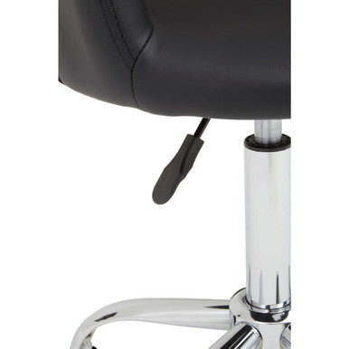 Fionna Black Leather Effect Curved Back Home Office Chair