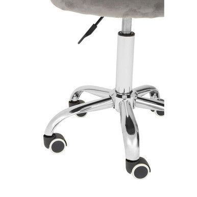 Fionna Grey Velvet Curved Back Home Office Chair
