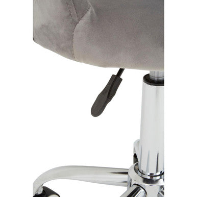 Fionna Grey Velvet Curved Back Home Office Chair