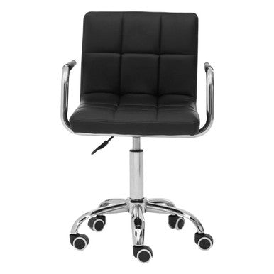 Finn Black Leather Effect Home Office Chair