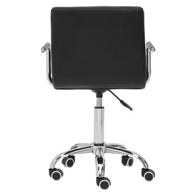 Finn Black Leather Effect Home Office Chair